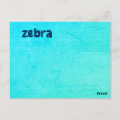 Postale z - carte flash zebra (Dos)