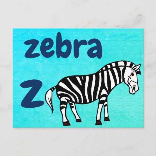 Postale z - carte flash zebra (Devant)