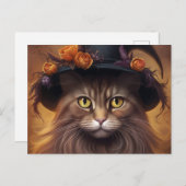 Postales Cat Halloween Briefkaart (Voorkant / Achterkant)