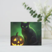 Postales Cat Halloween Briefkaart (Staand voorkant)