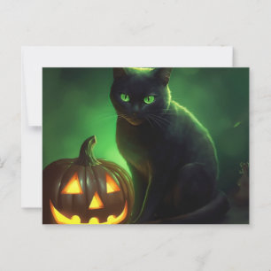 Postales Cat Halloween Briefkaart