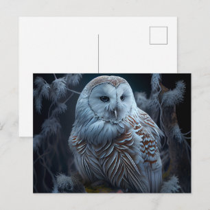 Postales snowy owl-kaarten briefkaart