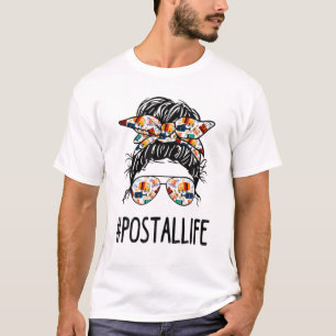 postallife Messine Bun Mail Carrier Postal Worker T-shirt