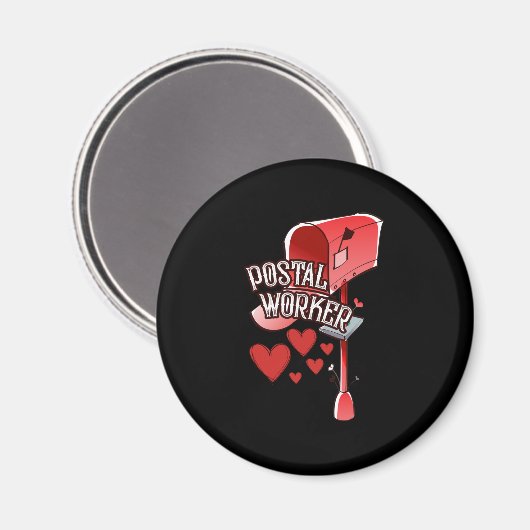 Postarbeider hartslag - liefde postbeambte magneet (Voorkant / Achterkant)