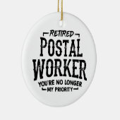 Postarbeider in ruste Postbus niet langer priorite Keramisch Ornament (Rechts)