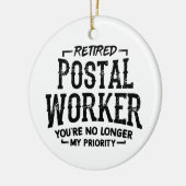 Postarbeider in ruste Postbus niet langer priorite Keramisch Ornament (Links)