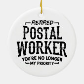 Postarbeider in ruste Postbus niet langer priorite Keramisch Ornament (Achterkant)