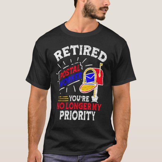 Postarbeider in ruste t-shirt (Voorkant)