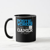 Postarbeider Mailman Postboer Gamer Gaming Mok (Links)
