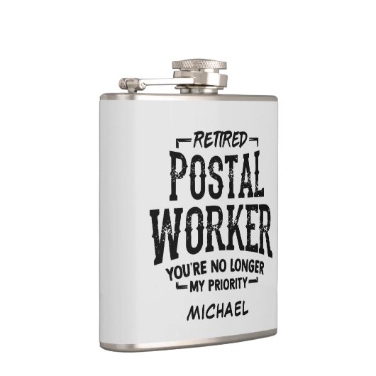 Postarbeider Postbus in ruste Aangepaste pensioner Heupfles (Rechts)