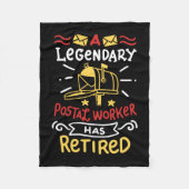 Postarbeider Postbus in ruste Gift Fleece Deken (Voorkant)