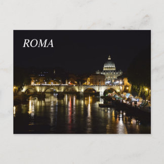 Postard van Rome 's nachts Briefkaart