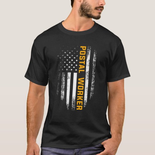  postbeambte Amerikaanse vlag Postal Serv T-shirt (Voorkant)