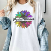 Postbeambte beroep Rainbow Sunflower T-shirt