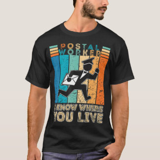 Postbeambte Grappige Carrier Mailman Post Kantoor T-shirt