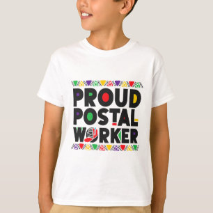 Postbode Afrikaans-Amerikaanse Zwarte Geschiedenis T-shirt