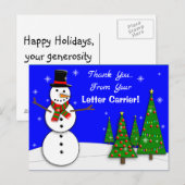 Postbode BEDANKKAARTEN  Briefkaart (Voorkant / Achterkant)