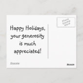 Postbode BEDANKKAARTEN  Briefkaart (Achterkant)