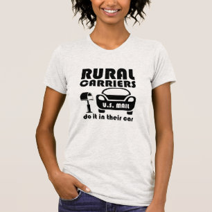 Postbode bezorgers doen het in hun auto t-shirt
