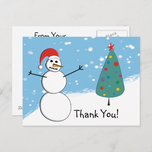 Postbode Briefdrager "Dank u" Briefkaarten (Voorkant / Achterkant)