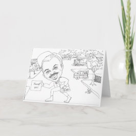 Postbode Doug zegt dank je wel! Feestdagen Kaart