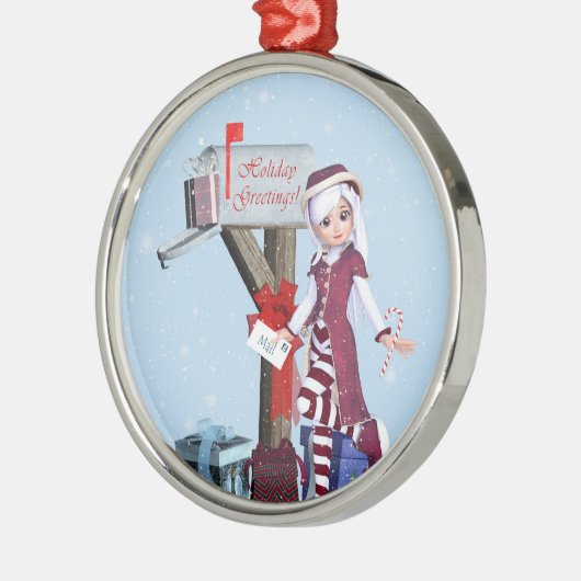 Postbode Elf Mailbox en Gifts Ornament (Links)