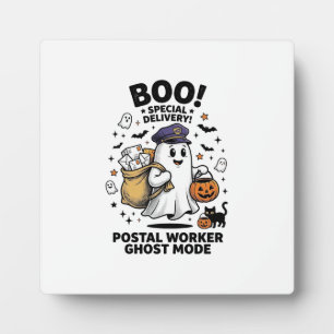 Postbode Geest Modus Halloween Bezorgontwerp Fotoplaat