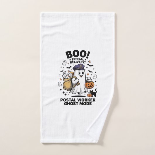 Postbode Geest Modus Halloween Levering Design Handdoek (Handdoek)