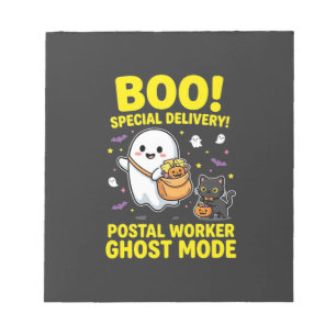Postbode Geest Modus Halloween Ontwerp_1 Notitieblok