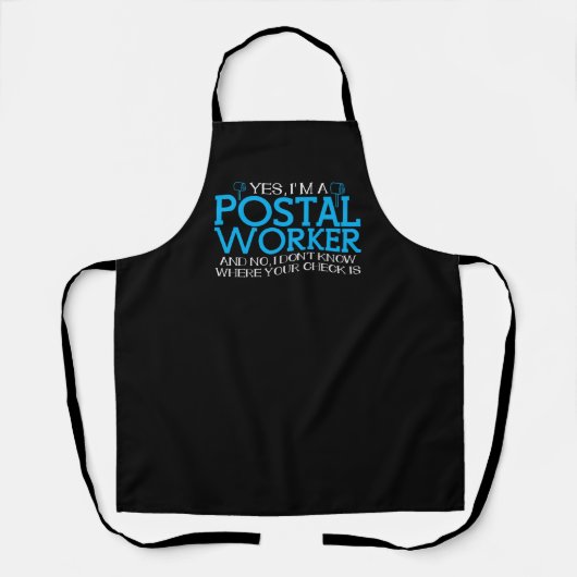 Postbode Joke Mail Carrier Postman Schort (Voorkant)