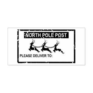 Postbode Noordpool Van Santa Postzegel Zelf-i Zelfinktende Stempel