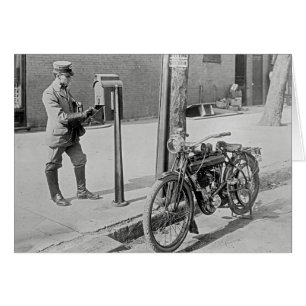 Postbode op motorfiets, 1909