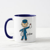 Postbode Stickfiguur Mok (Links)