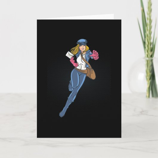 Postbode vrouw kaart (Voorkant)