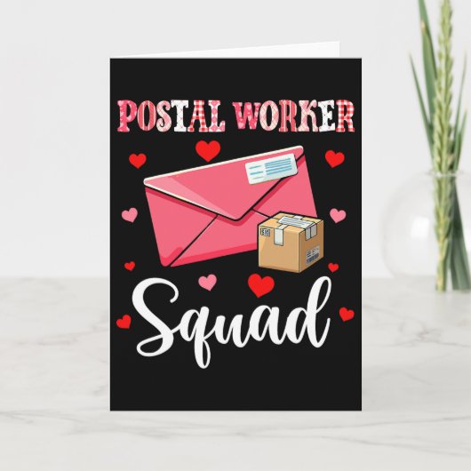 Postbodesquad Mooie Gereedschappen Valentijnsharte Kaart (Voorkant)