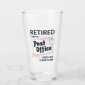 Postboer Retirement Mailman Funny Glas (Voorkant)