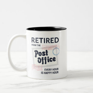 Postboer Retirement Mailman Funny Tweekleurige Koffiemok