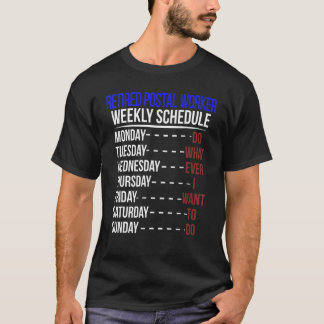 Postboor Schedule Retirement Mailman T-shirt