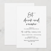 Postbruiloft Brunch, Eat, drink en herstel Kaart (Voorkant / Achterkant)