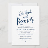 Postbruiloft Brunch, Eat, Drink en Recover Kaart (Voorkant)
