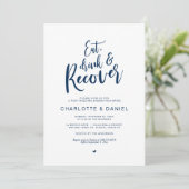 Postbruiloft Brunch, Eat, Drink en Recover Kaart (Staand voorkant)