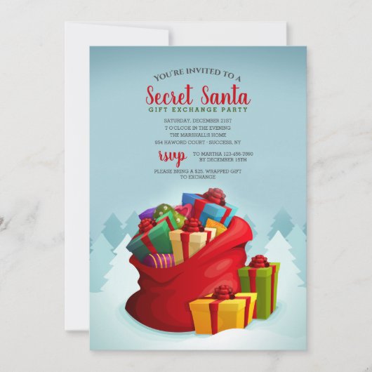 Postbus Cadeaus Gift Exchange Party Kaart (Voorkant)