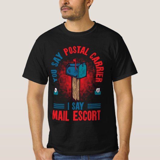 Postbus postbode postbezorging t-shirt (Voorkant)