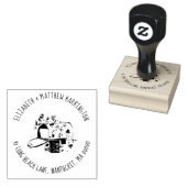 Postbus Retro Adres Rubber Stempel (Gestempeld)