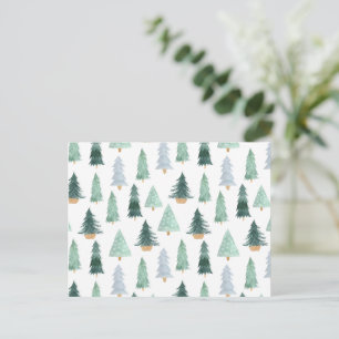 Postcard (10,8 x 14,2 cm) - Christmas Trees Briefk Briefkaart
