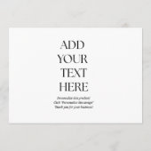 Postcard Bedankkaart (Achterkant)