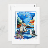 Postcard - Biograd na Moru Briefkaart (Voorkant / Achterkant)