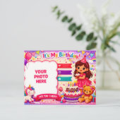 Postcard Birthday Invitation (Debout devant)