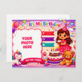 Postcard Birthday Invitation (Devant / Derrière)