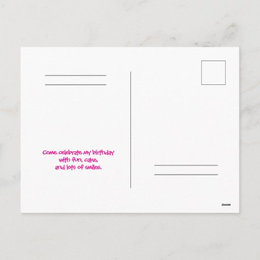 Postcard Birthday Invitation (Dos)